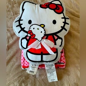NEW Hello Kitty Throw and Plush Combo Set